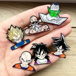 6 Pcs Dragon Ball Goku Character Enamel Pins Set Anime Metal Brooch Badges for Backpack Clothing Cartoon Jewelry Gift