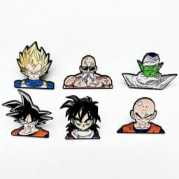 6 Pcs Dragon Ball Goku Character Enamel Pins Set Anime Metal Brooch Badges for Backpack Clothing Cartoon Jewelry Gift