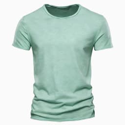 AIOPESON100% Cotton Men T-shirt V-neck Fashion Design Slim Fit Soild T-shirts Male Tops Tees Short Sleeve T Shirt O-neck For Men