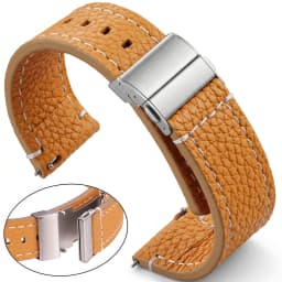 Soft Genuine Leather Smart Watch Band 18 20 22 24mm Women Men Cowhide Strap Brown Black Quick Release Watchband Bracelet