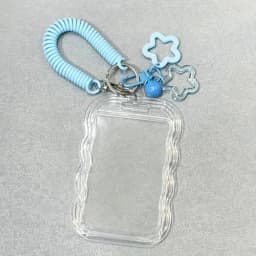 Heavy Duty Expandable ID Badge Holder Keychain Wrist Strap Clear PVC Anti-Theft Card Case Student Campus Xmas Stocking Stuffers