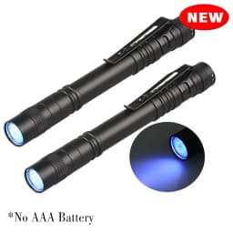 395nm UV Flashlight Ultraviolet Light,Pet Dog Cat Urine Detector Scorpion Finder,Portable UV Lamp w/ Pen Clip Use AAA Batteries