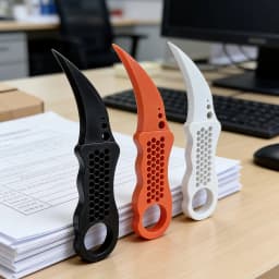 3D Printed Unboxing Tool, Anti-Slip Eco-Friendly Handle, Safe Portable Package Opener for Home Office Daily Use