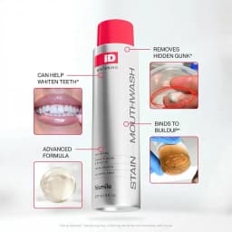 Hismile ID Stain Whitening Mouthwash Gentle Fresh Breath Remove Plaque Stains Enamel Safe No Sensitivity Home Oral Care