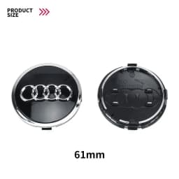4pcs For Audi A3 A4 A5 A6 A7 A8 S4 S6 A1 A2 Q5 Suitable 60mm 61mm 68mm 69mm Automotive Wheel Hub Center Cover Replacement Badge