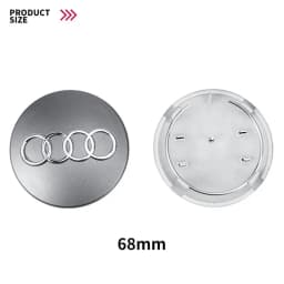 4pcs For Audi A3 A4 A5 A6 A7 A8 S4 S6 A1 A2 Q5 Suitable 60mm 61mm 68mm 69mm Automotive Wheel Hub Center Cover Replacement Badge