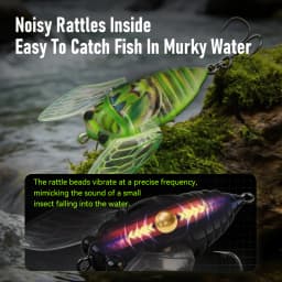 Kingdom Cicada Bionic Fishing Lure 21mm 27mm 1.6g 2.4g Floating Artificial Hard Crankbaits Bass Trout Pike Topwater Fishing