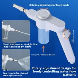 Multifunctional High Pressure Foam Spray Gun Dual Nozzle Water Sprayer for Car Wash Garden Irrigation Toilet Clean Pet Bath