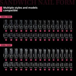 New 60/240/300 Pcs Sandwich Nail Forms 15 Size Oval Extension Dual Form No Paper Forms Needed For Easy Nail Extensions
