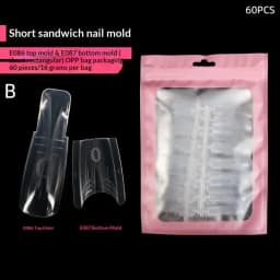 New 60/240/300 Pcs Sandwich Nail Forms 15 Size Oval Extension Dual Form No Paper Forms Needed For Easy Nail Extensions