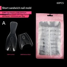 New 60/240/300 Pcs Sandwich Nail Forms 15 Size Oval Extension Dual Form No Paper Forms Needed For Easy Nail Extensions