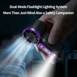Super Mini Rechargeable Handheld Fan Powerful Wind Ultra-Quiet Fan Digital Display Portable Small Fan