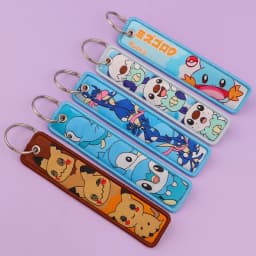 Pokémon  Anime Elf Monsters Keychain for Cars Backpack Key Holders Embroidery Keyrings Key Tag Jet Tag Accessories Gifts 1pcs