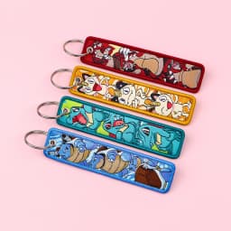 Pokémon  Anime Elf Monsters Keychain for Cars Backpack Key Holders Embroidery Keyrings Key Tag Jet Tag Accessories Gifts 1pcs