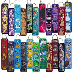 Pokémon  Anime Elf Monsters Keychain for Cars Backpack Key Holders Embroidery Keyrings Key Tag Jet Tag Accessories Gifts 1pcs