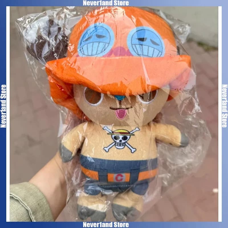 20cm ONE PIECE Plush Doll Luffy Chopper Stuffed Toy Cartoon-shaped Throw Pillow Badroom Desk Decoration Girl Boy Gifts