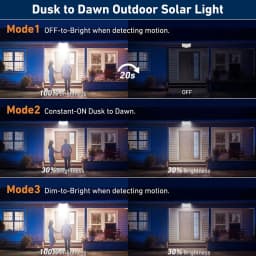 Outdoor LED Solar Light Super Bright Motion Sensor Strong Power LED Garden Wall Lamp IP65 Waterproof 3 Working Mode Porch Lights