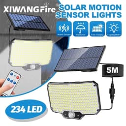 Outdoor LED Solar Light Super Bright Motion Sensor Strong Power LED Garden Wall Lamp IP65 Waterproof 3 Working Mode Porch Lights