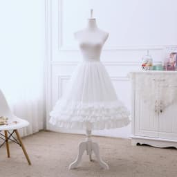 Bridal Wedding Petticoats Hoops Crinoline Womens Prom Underskirt Fancy Skirt Slip Chiffon 70CM Long Cosplay Party Petticoats