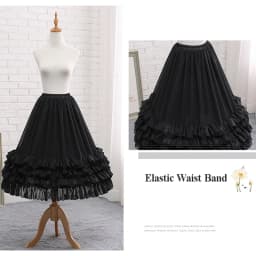 Bridal Wedding Petticoats Hoops Crinoline Womens Prom Underskirt Fancy Skirt Slip Chiffon 70CM Long Cosplay Party Petticoats