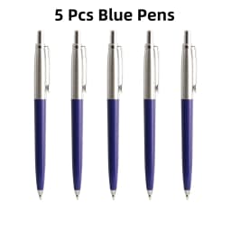5Pcs/Set Metal Ballpoint Pen Promotional Pens G2 Refill Blue Ink Automatic Ballpoint Pens Set For School stationery office Pen
