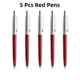 5Pcs/Set Metal Ballpoint Pen Promotional Pens G2 Refill Blue Ink Automatic Ballpoint Pens Set For School stationery office Pen