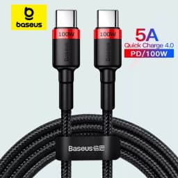 Baseus 100W USB C to USB Type C Cable for MacBook Pro Quick Charge 4.0 Fast Charging For iPhone 17 16 15 Pro max Charge Cable