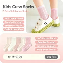 5 Pairs Baby Socks Summer Cotton Socks Thin Mesh Sock Boys Girls Spring Crew Socks Solid Color