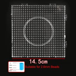 2.6mm Large Clear Plastic Fuse Boards Beads Pegboards Hama Beads Tweezers Creative DIY Jewelry Craft for Kids Craft Beads