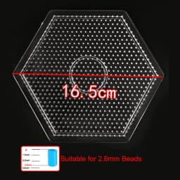 2.6mm Large Clear Plastic Fuse Boards Beads Pegboards Hama Beads Tweezers Creative DIY Jewelry Craft for Kids Craft Beads