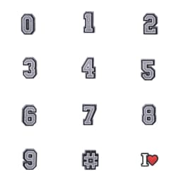 Number Shoe Charms Decorations for Crocs Angle Sandals Boys Girls Kids Women Teens Christmas Gifts Shoes Accessories