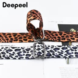 Deepeel 3.8cm Leopard Print Wide Shoulder Straps Wallet Tapes 80-140cm Adjustable Crossbody Women's Long Bags Strap Accessories