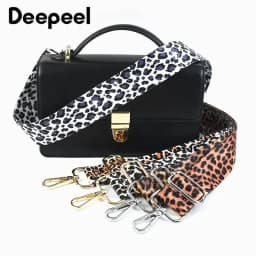Deepeel 3.8cm Leopard Print Wide Shoulder Straps Wallet Tapes 80-140cm Adjustable Crossbody Women's Long Bags Strap Accessories