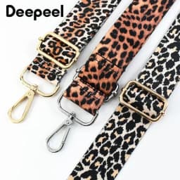 Deepeel 3.8cm Leopard Print Wide Shoulder Straps Wallet Tapes 80-140cm Adjustable Crossbody Women's Long Bags Strap Accessories