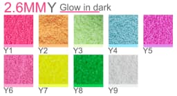 Yantjouet 2.6mm Mini Beads 1000pcs Glow in Dark Pixel Art Hama Beads Iron Beads High Quality Puzzle Toys