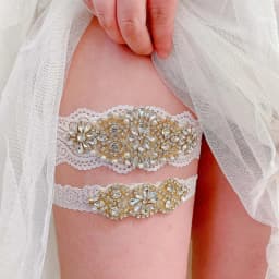 K03 2 PCS Sexy Lace Flower Crystal Pearls Wedding Garter Belt Thigh Ring Bridal Leg Garter Stocking Garter Belt Girl Women