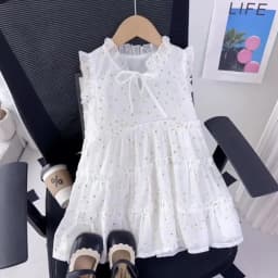 Bear Leader Kids Girls Dresses 2026 New Summer Lace Princess Dresses Children Solid color Clothing Baby Wedding Party Vestidos