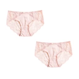 SuyaDream Women's Panties 2pcs/Lot 100% Natural Silk Lined Sexy Lace Briefs Daily Wear Comfortable Intimate Underwear Pink White