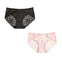 SuyaDream Women's Panties 2pcs/Lot 100% Natural Silk Lined Sexy Lace Briefs Daily Wear Comfortable Intimate Underwear Pink White