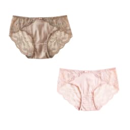 SuyaDream Women's Panties 2pcs/Lot 100% Natural Silk Lined Sexy Lace Briefs Daily Wear Comfortable Intimate Underwear Pink White