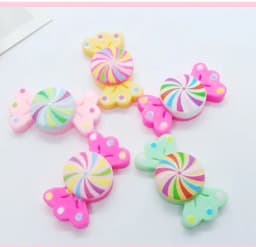 10pcs Slime Charms Soft Candy Resin Star Additives Supplies DIY Kit Filler Decor For Fluffy Clear Cloud Slime Clay 18mm