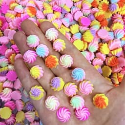 10pcs Slime Charms Soft Candy Resin Star Additives Supplies DIY Kit Filler Decor For Fluffy Clear Cloud Slime Clay 18mm
