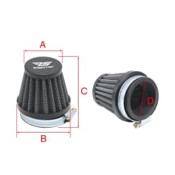 ZSDTRP Universal Motorcycle Carburetor Clamp-On Air Filter 35mm 38mm 42mm 45mm 50mm 55mm 58mm Inlet Tapered Cleaner