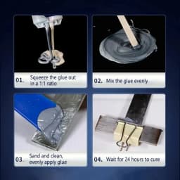 Metal Repair Paste 2 In1 Industrial AB Caster Glue Heat Resistant Sealant Cold Weld Strong Defect Repair Agent Glue
