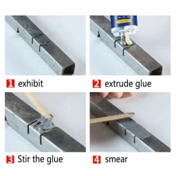 Metal Repair Paste 2 In1 Industrial AB Caster Glue Heat Resistant Sealant Cold Weld Strong Defect Repair Agent Glue