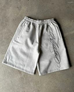 Men's Shorts Streetwear American Retro Mens Hip Hop Graffiti Letter Baggy Sports Jogging Summer Casual Basketball
