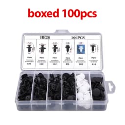 100/50 Box/Bag Car Fastener Clip Mixed Car Body Push Retainer Pin Rivet Bumper Door Trim Panel Fastener Kit Car Clip Acesssories