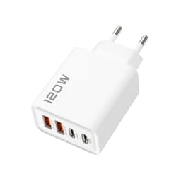 120W 4 Ports USB C Fast Charger PD Quick Charge 3.0 Wall Phone Adapter Universal Travel Charging Plug for iPhone Samsung Xiaomi