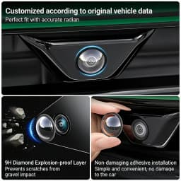 New Car 360° Panoramic Camera Lens Protective Cover Anti-Scratch Dustproof Waterproof Parking Lens Protector for Most SUV Sedan