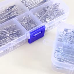 Silver Safety Pins Kit With Storage Box for Clothes Sewing And Jewelry Making DIY Handmade Craft Accessories Tools Set